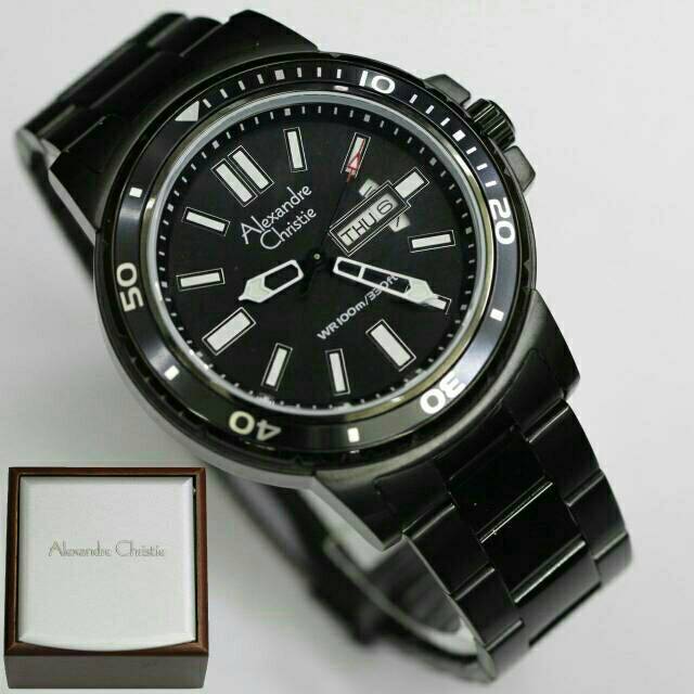 JAM TANGAN PRIA ALEXANDRE CHRISTIE AC 6433 AC6433 FULL BLACK
