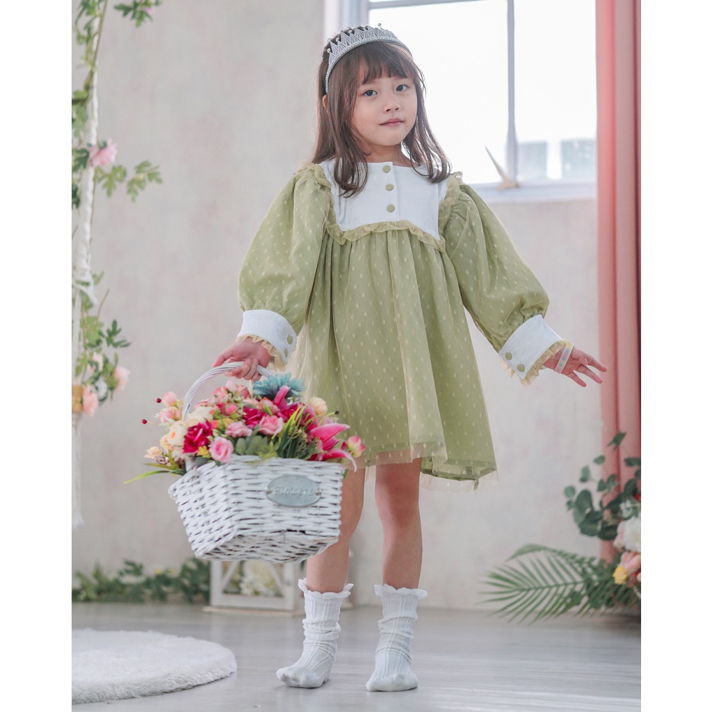 ELLODIE DRESS | Dress Anak Perempuan | Dress Tutu | Dress Tile | Gaun Pesta Anak