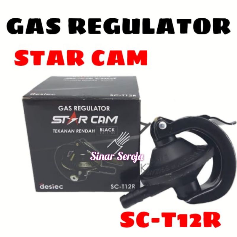 Kepala gas / Regulator Gas Starcam / Star Cam Tekanan Rendah SC- 23M black / SC- 23S