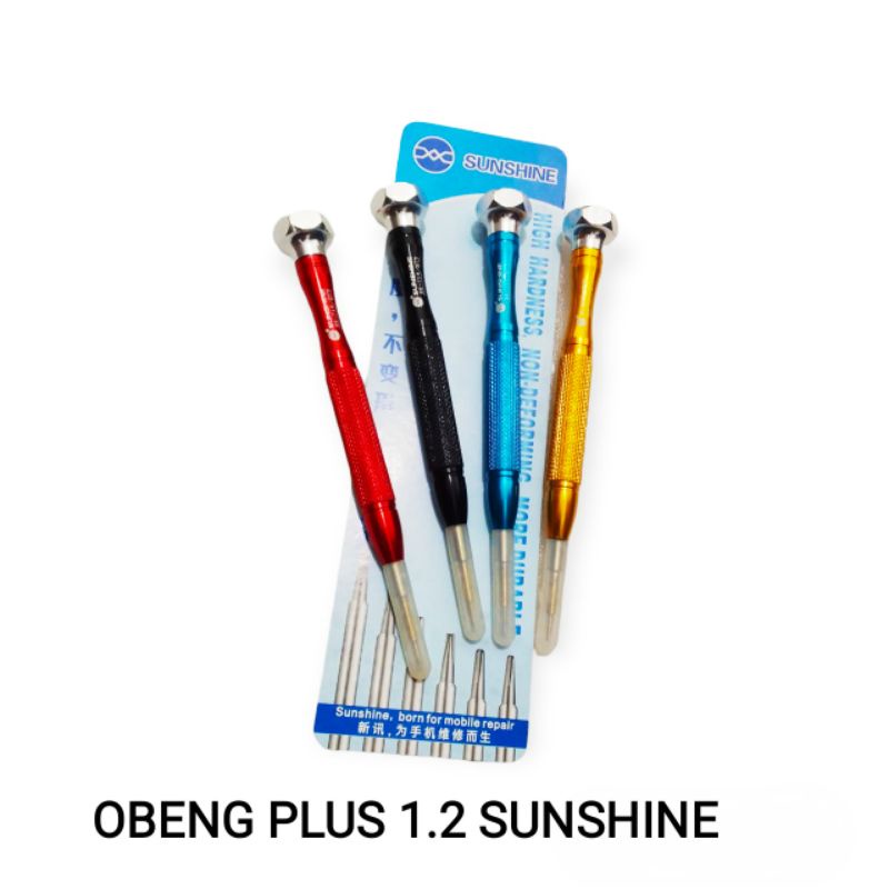 Sunshine Obeng hp plus / Screwdriver handphone gadget laptop jam tangan elektronik ukuran 1.2