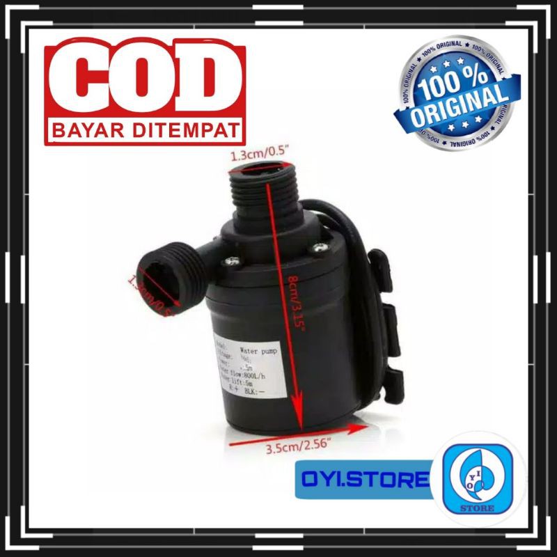 Pompa Air Aquarium Ikan Submersible Pump Fish Tank 12V Pompa DC 12V Pompa Celup