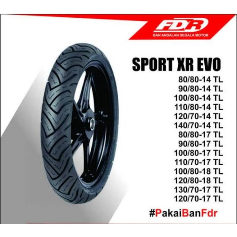 Ban fdr sport evo semua ukuran produksi terbaru (tubeless)
