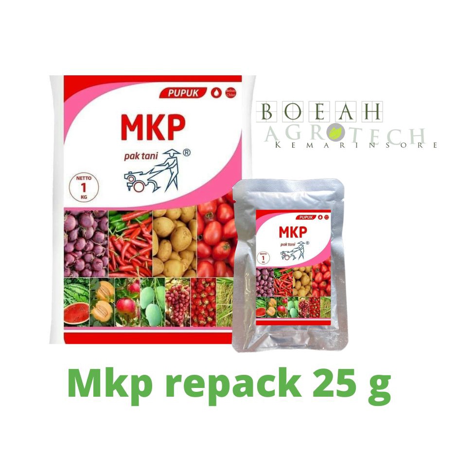 Pupuk MKP ( Mono Kalium Posphate) Repack 25 g untuk Merangsang Pembuahan dan Mencegah Kerontokan Bunga dan Buah