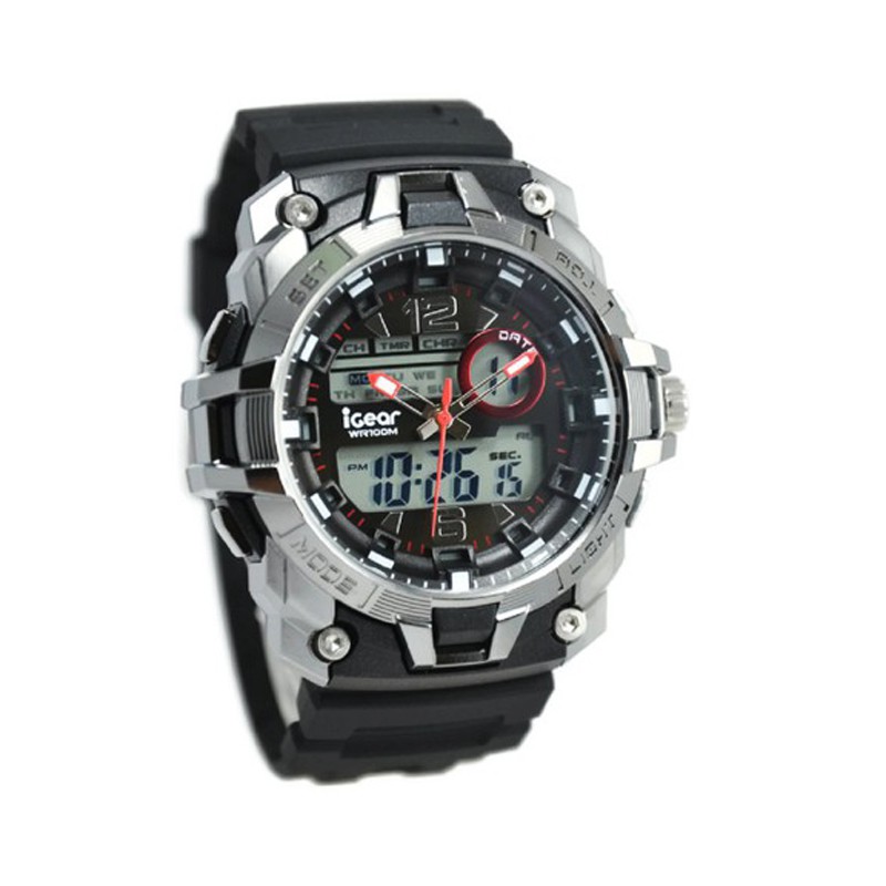 IGEAR I57-1938 Jam Tangan Pria - Silver Black