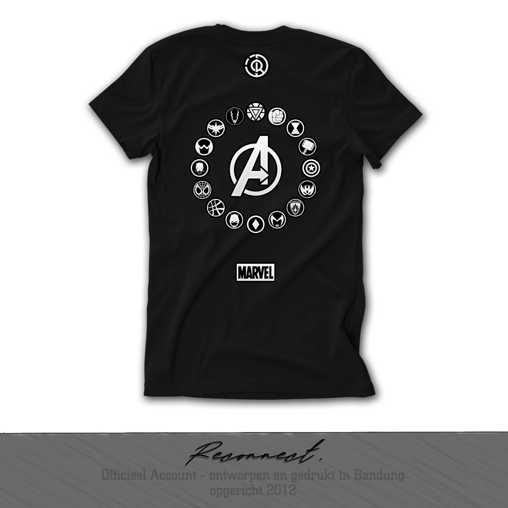 Reconnect Kaos Anak &amp; Dewasa Unisex Marvel Edition The Avengers - Gratis Tambah Nama