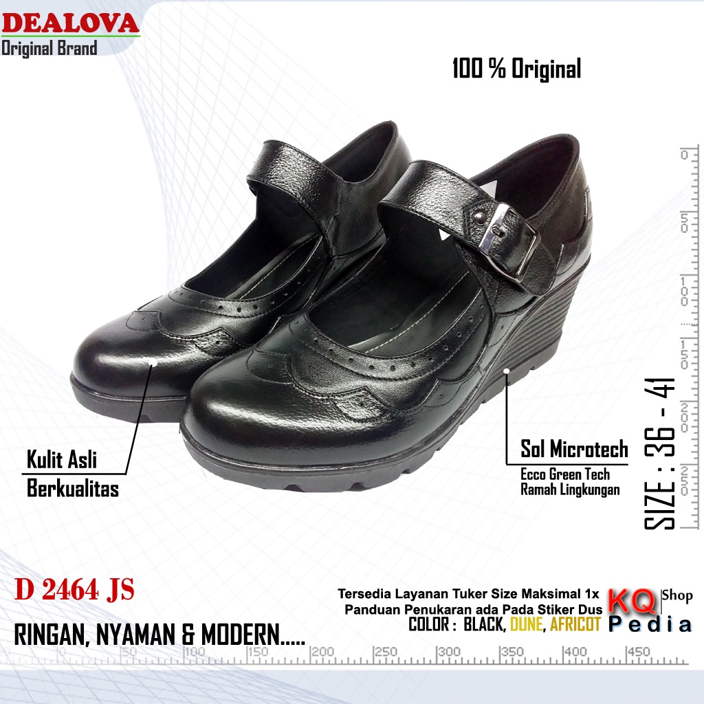 Sepatu Sandal Pantofel Boot Wedges Brongsong Pesta Kulit Wanita DEALOVA D2464JS