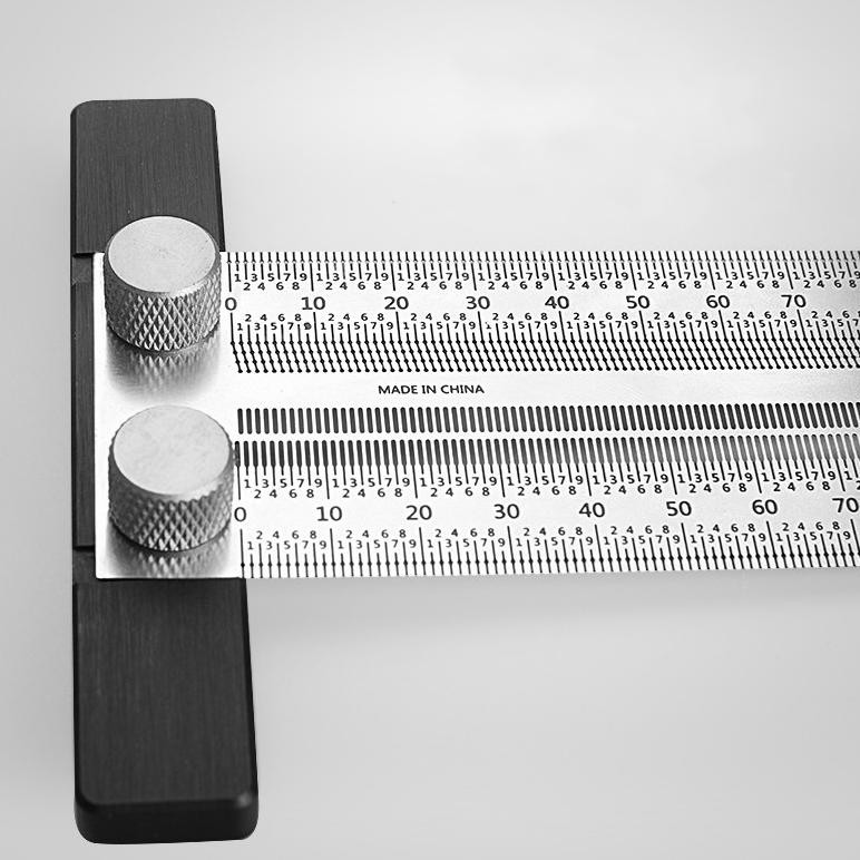 

FNICEL Penggaris Mark Line T-Type Measuring Ruler Woodworking Tool 300mm - WW28