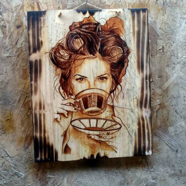 HIASAN UNIK!!/LUKISAN KAYU COFFEE/COFFEE/KOPI/PAJANGAN KAFE/CAFE RESTO/HIASAN KAMAR/INTERIOR