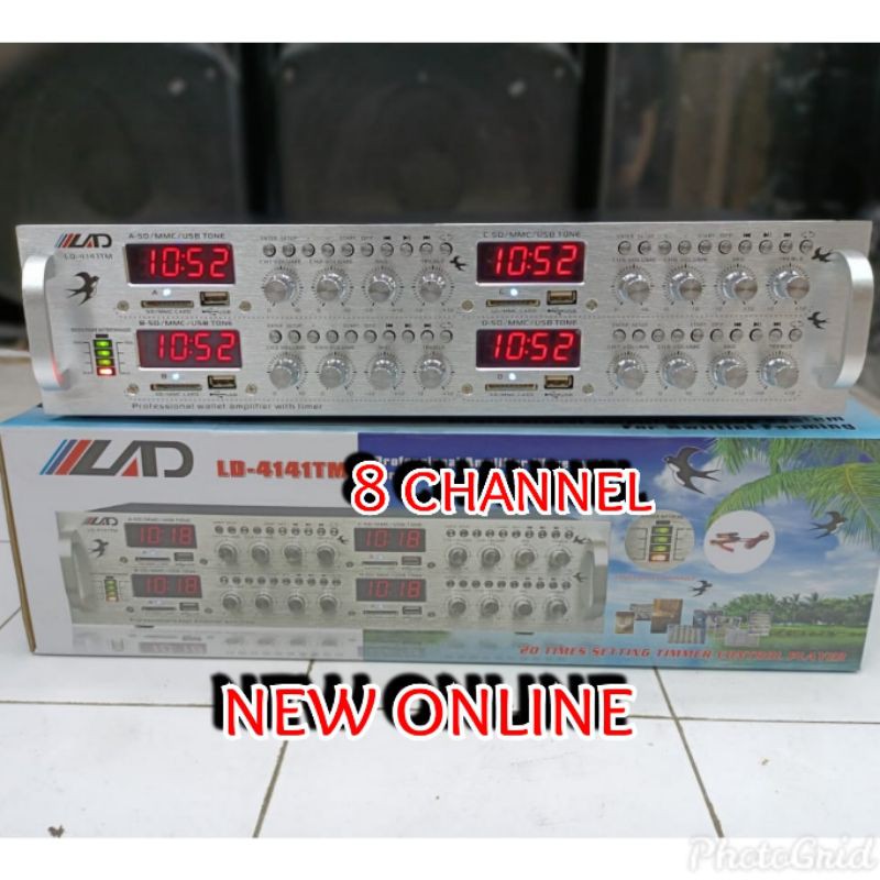 AMPLIFIER WALET LAD LD 4141T AMPLIE LD 4141T 8CHANNEL 4 SLOT USB