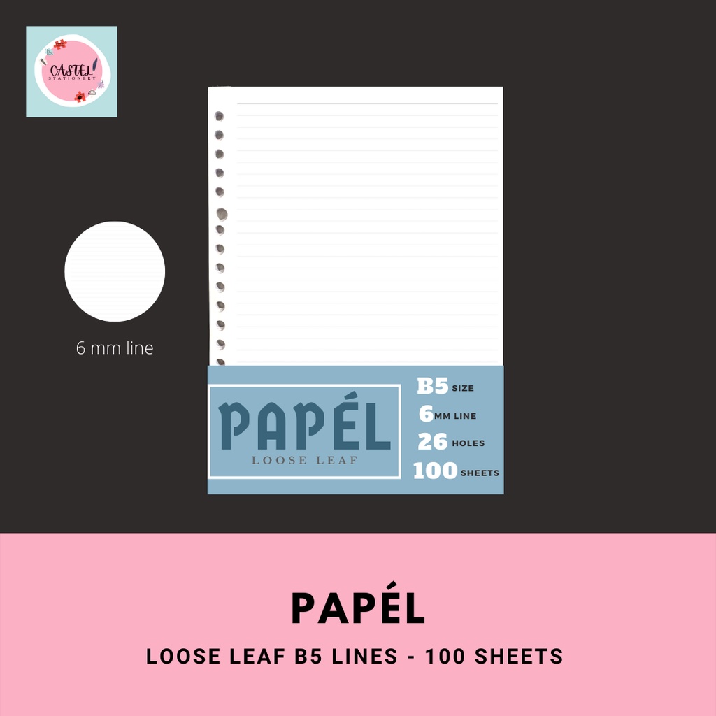 

Papel Loose Leaf B5 100 lembar Grid, Polos, Ruled, Dot