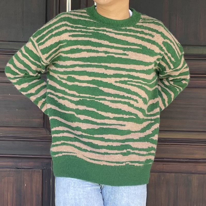 shein green zebra sweatshirt