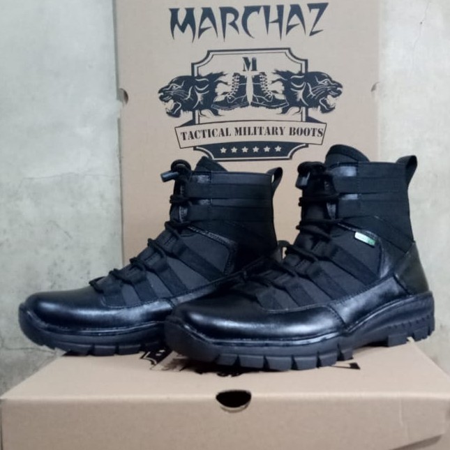 SEPATU PDL NINJA KULIT ASLI SEPATU PDL MERK MARCHAZ SEPATU PDL TNI POLRI SECURITY SATPAM SALPOL PP