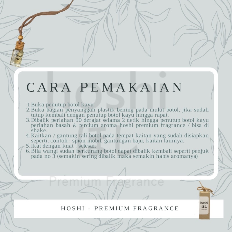 HOSHI NEW - Parfum Car / Ruangan 10ml Aroma BUAH MELON Premium pewangi mobil