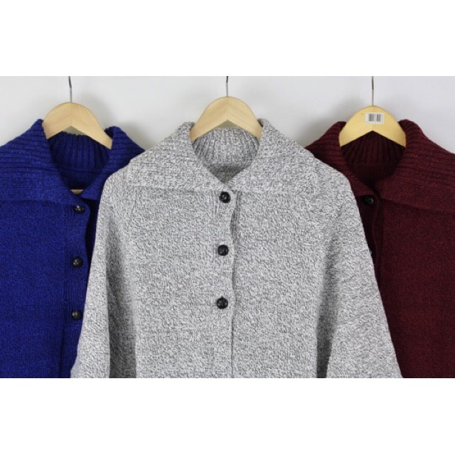KOREA RAJUT LUCU HITAM BIRU LANGIT UNGU / Baju Sweater Rajut Wool Ponco Winter Musim Dingin