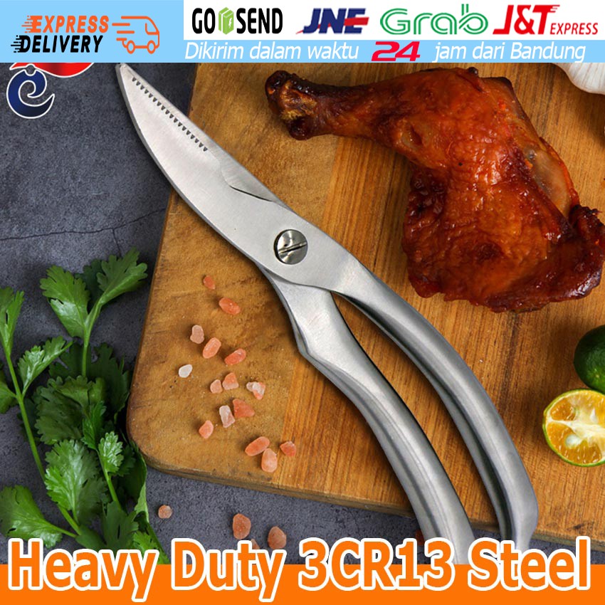 Pisau Gunting ORIGINAL Pemotong Tulang & Daging Ikan Ayam SAYUR  Otomatis Stainless Serbaguna KOREA