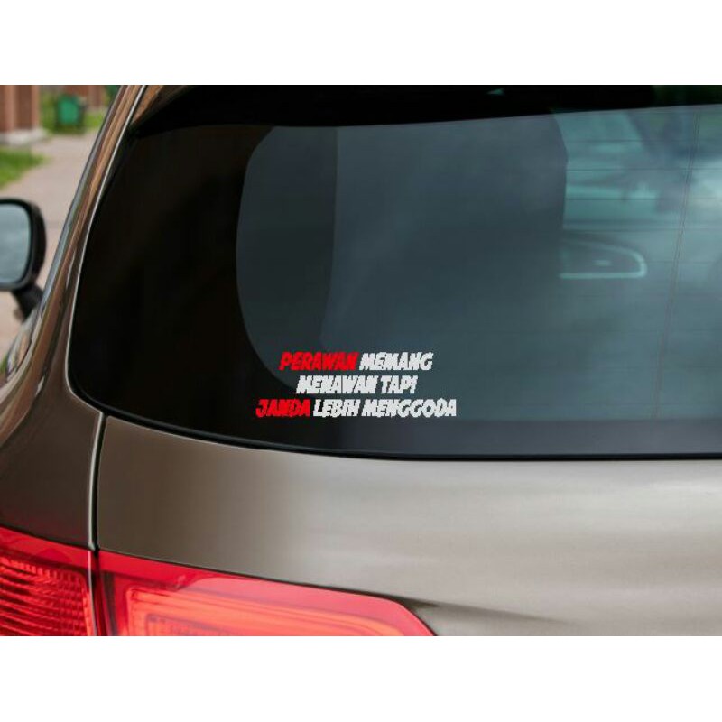 Stiker Perawan Menawan Kata Kalimat Tulisan Lucu Humor Truk Mobil Kaca