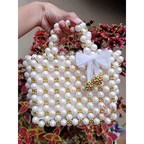 Raline bag / Beaded bag / pearl bag / tas manik manik / tas mote / tas mutiara / tas pearl / beads b