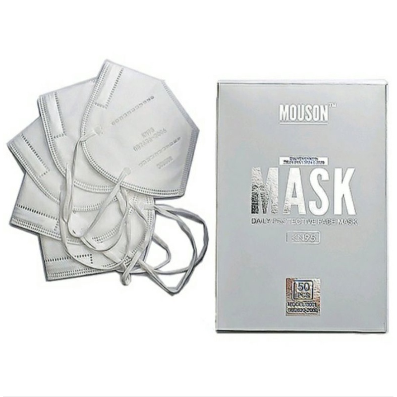 MASKER KN95 MOUSON EMBOSS PREMIUM PROTECTIVE MASK MASKER ISI 50PC NON MEDICAL