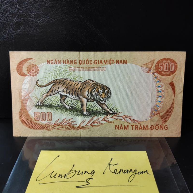uang asing Vietnam 500 dong 1972