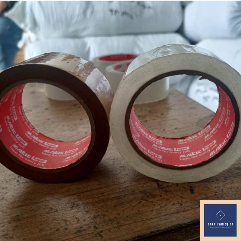 

Lakban Coklat / Lak Ban Putih Bening Isolasi Solatip Perekat Paking