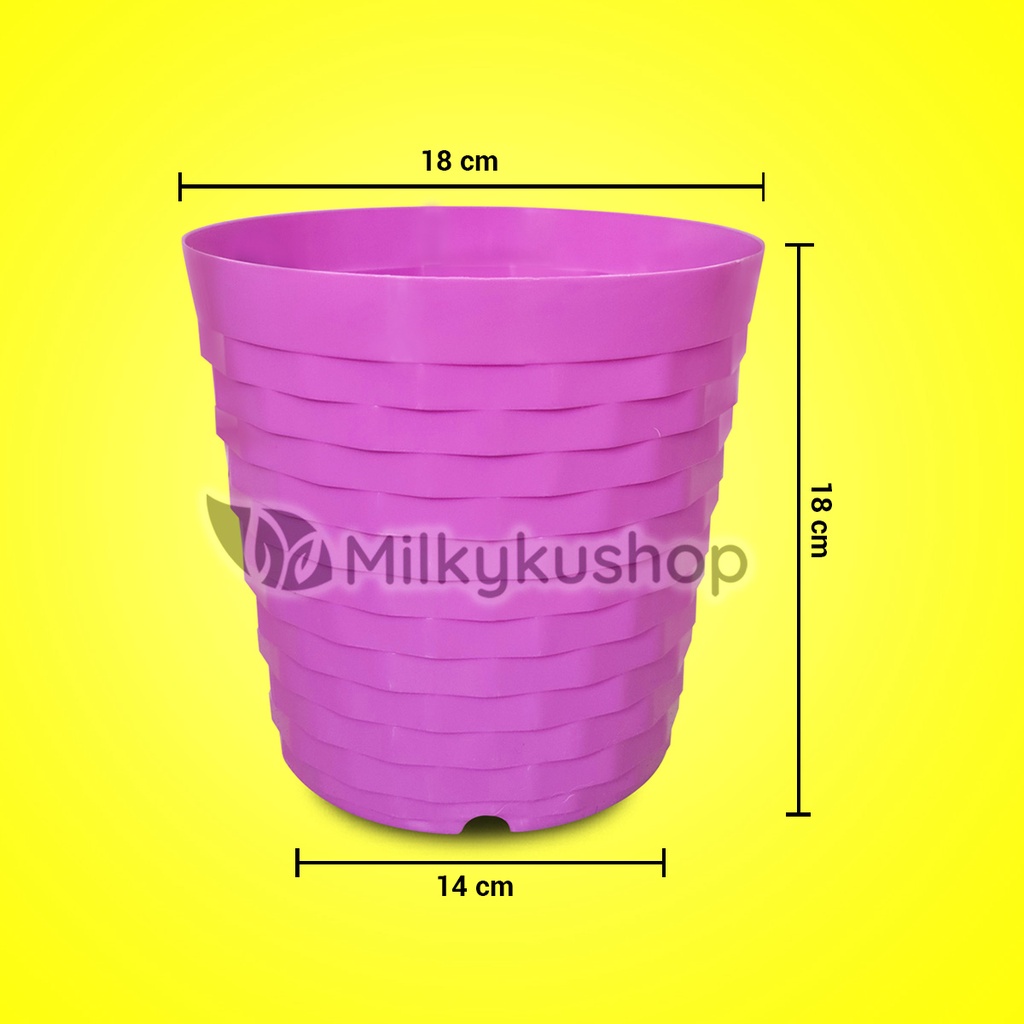 POT MIP 18 BATA - 18 CM - PAKET 3 PCS - POT BUNGA TANAMAN