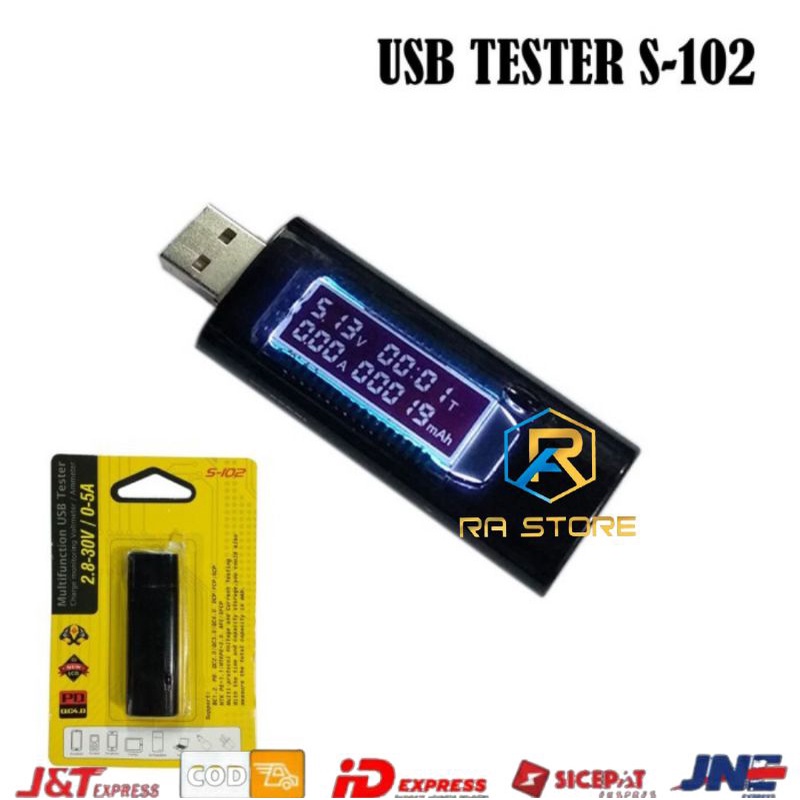 Pengisi Daya Baterai USB Dokter Voltmeter Ammeter Tester Current Voltage Detector S-102