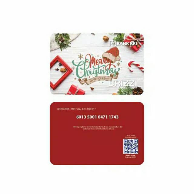 BRIZZI BRI Spesial Natal (Christmas) /Like eMoney eTOLL Tapcash or Flazz