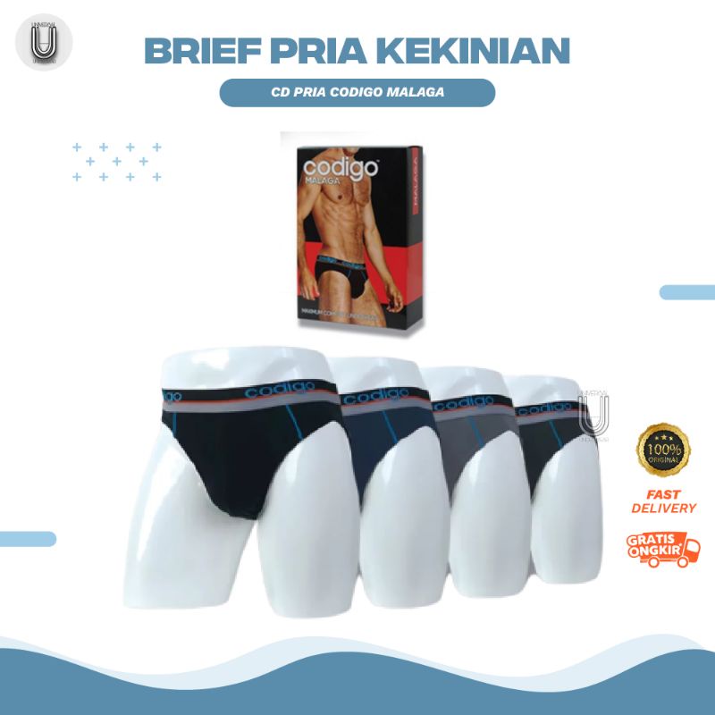 Cd Pria Codigo Malaga Celana Dalam Laki Laki Sempak Cowok Bahan Spandex Premium By Universal Underwear