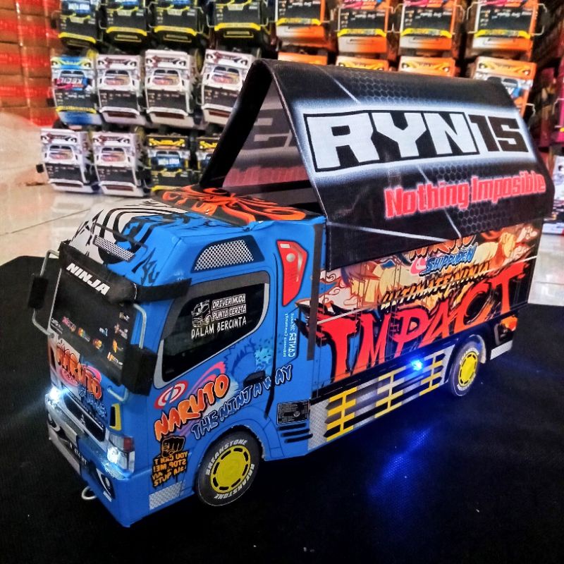 MINIATUR TRUK OLENG KAYU NARUTO MAINAN ANAK LAKI LAKI DIECAST TERBARU MURAH DAN TERJANGKAU BISA BAYAR DITEMPAT