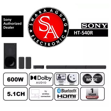 Soundbars 5.1Ch SONY Type: HT-S40R (Khusus Daerah Medan)