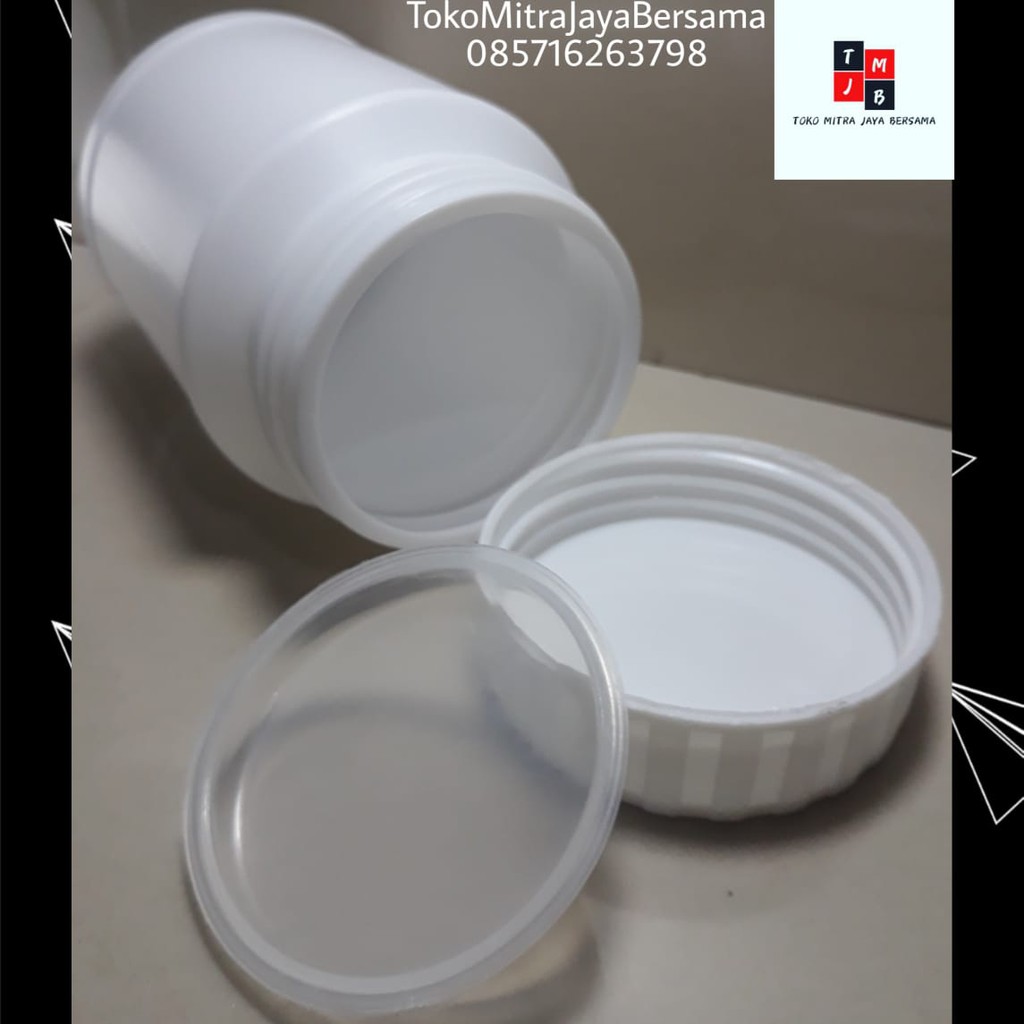 BOTOL HDPE KAPSUL 200 / BOTOL KAPSUL / BOTOL OBAT - PUTIH - 250 ML