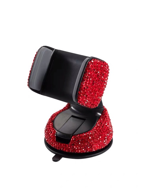 Car Holder Universal Lazy Pod HP Full Diamond Bling Bling DAD Series Phone Holder Inlaid with Rhinestones 360 ° Viewing Angle Padded Back High End Anti-slip Universal