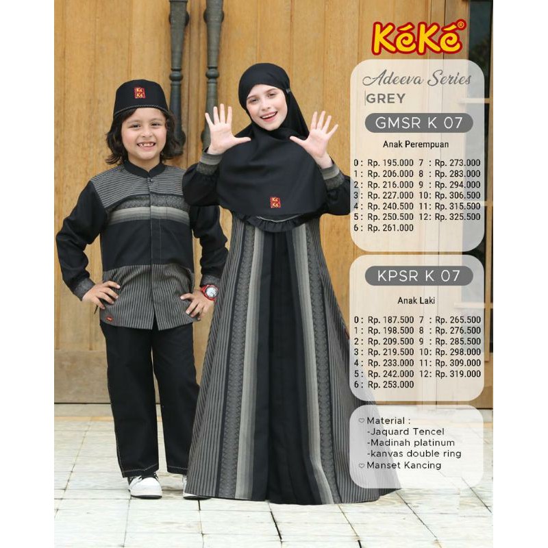 Koko dan Gamis Adeeva Series by Keke
