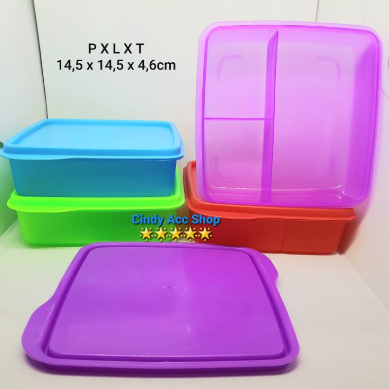 [1pc] Souvenir Kotak Makan Lunch Box Glossy Transparan - BPA Free / Food Grade Kado