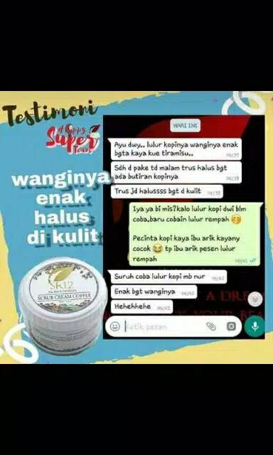 SCRUB CREAM COFFE SR12 / LULUR REMPAH BENGKOANG / MENCERAHKAN / MELEMBUTKAN