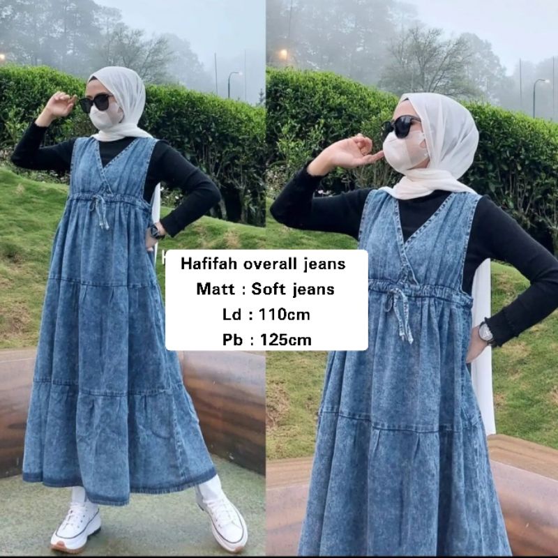 HAFIFAH OVERALL JEANS / MIDI DRESS SOFT JEANS