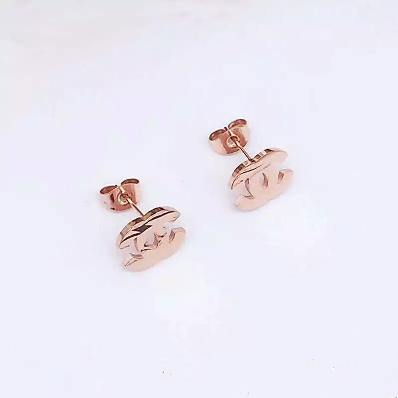 GG Anting CHANN*EL Titanium Lapis Emas 18k # AT-121