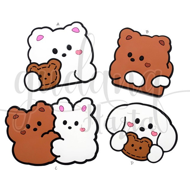 Cermin Kaca Hug Bear Series Kaca Rias Make Up Beruang Peluk GH 504202