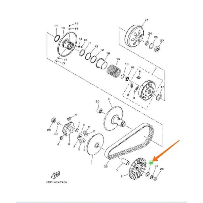 WASHER PLATE RING RATA RUMAH ROLLER ROLER NMAX N MAX LAMA OLD ORIGINAL YGP 90201-120A5