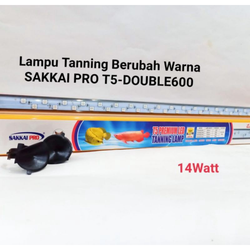 LAMPU TANNING CELUP SAKKAI PRO T5- DOUBLE 600 LAMPU TANNING AQUARIUM AQUASCAPE ARWANA LAMPU TANNING 