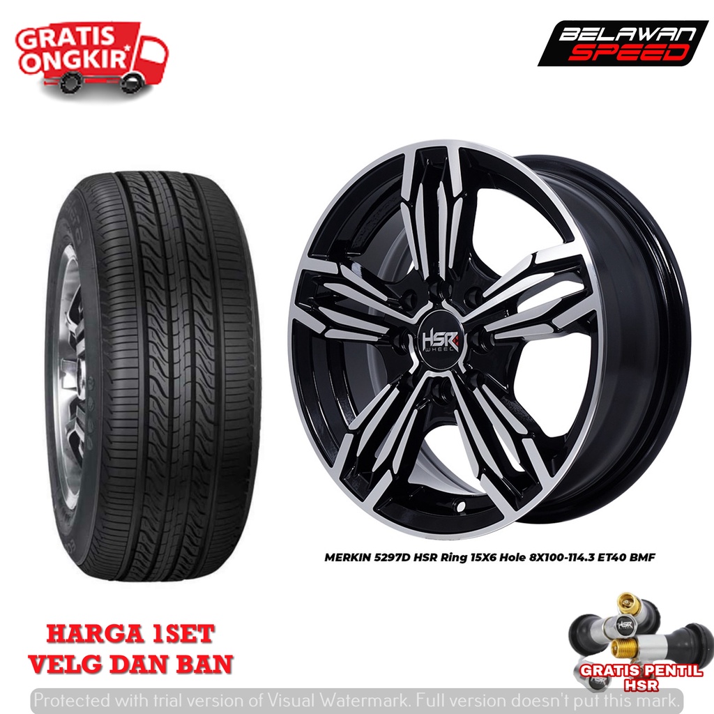 PAKETAN VELG DAN BAN MOBIL MURAH RING 15 BRIO AGYA CALYA AVANZA KIA PICANTO R15 HSR MERKIN VELG RACI