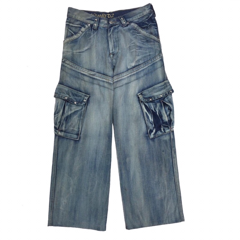 Dsquared2 X AC/DC Denim Cargo Pants