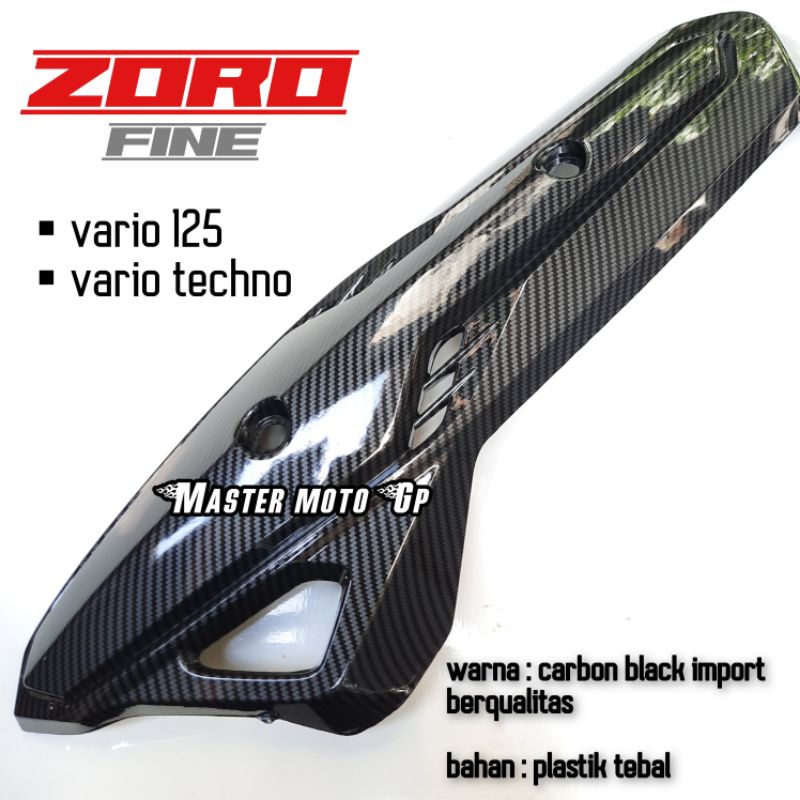 Tutup kenalpot vario125 - vario techno karbon hitam Cover tameng kenalpot vario125 - vario techno carbon black Zoro fine