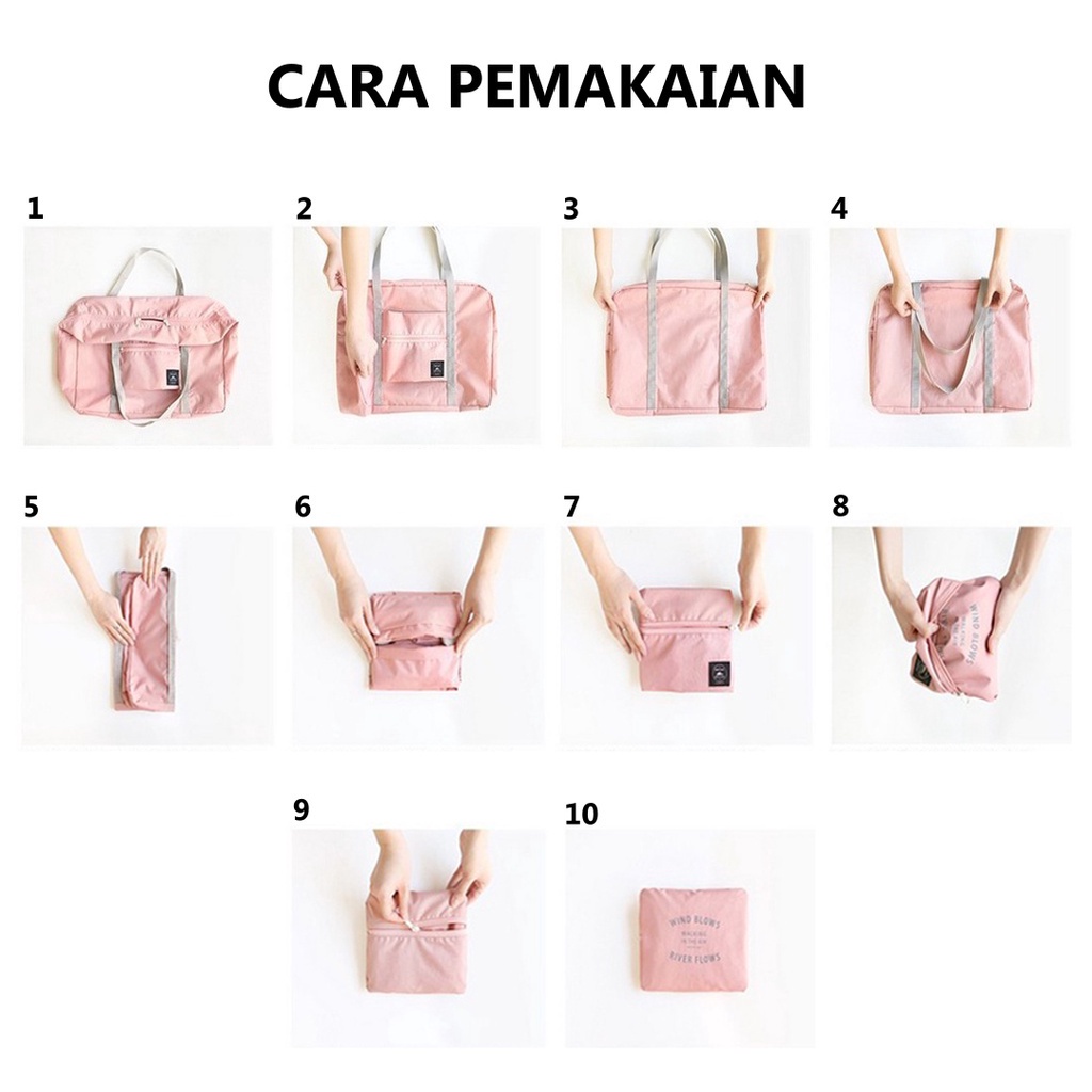 Murmerofficial TAS TRAVEL BESAR LIPAT / TAS HAND CARRY / FOLDABLE TRAVEL BAG R585