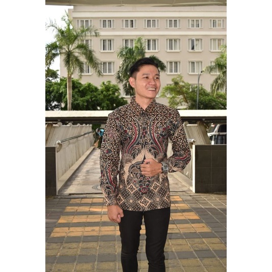 kemeja batik terkece badai bahan katun full tricod Ari batik thamrincity