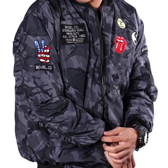 JEC Jaket Bomber Pilot Army Loreng Full Premium | Parasut | Boomber | Jacket | Jaket Tactical