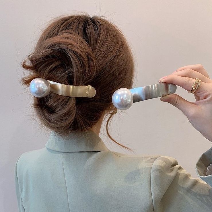 Jepit Rambut Bentuk Geometrik Bahan Logam Gaya Korea Retro Untuk Anak Perempuan
