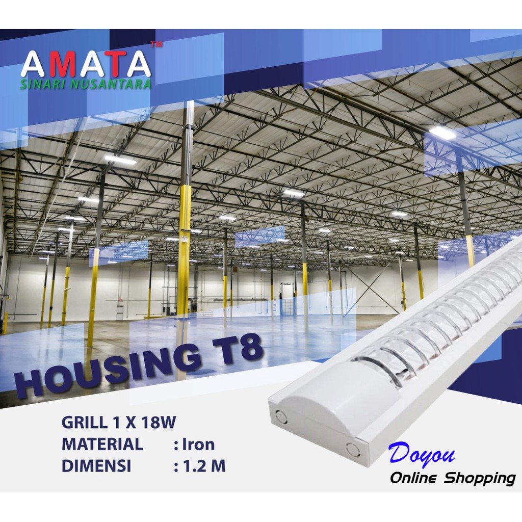HOUSING / BATTEN T8 GRILL 1 X 18W