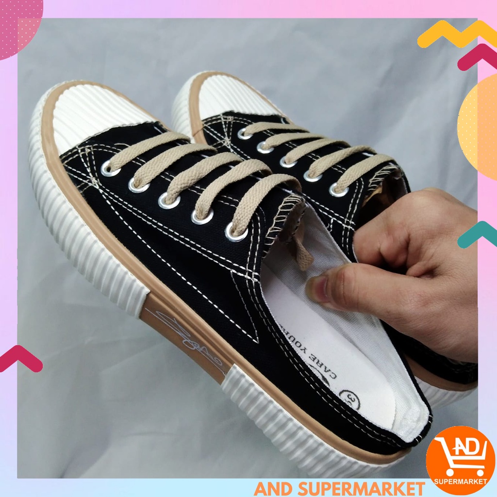 AND / sepatu sepatu wanita import fashion terlaris sepatu canvas wanita import / Sepatu Sneakers Tali Wanita Import Korea - Sepatu Import Sneakers Wanita / Sepatu Sneakers canvas Tali wanita Helio Korean Style Import New Outxide / SPT-10