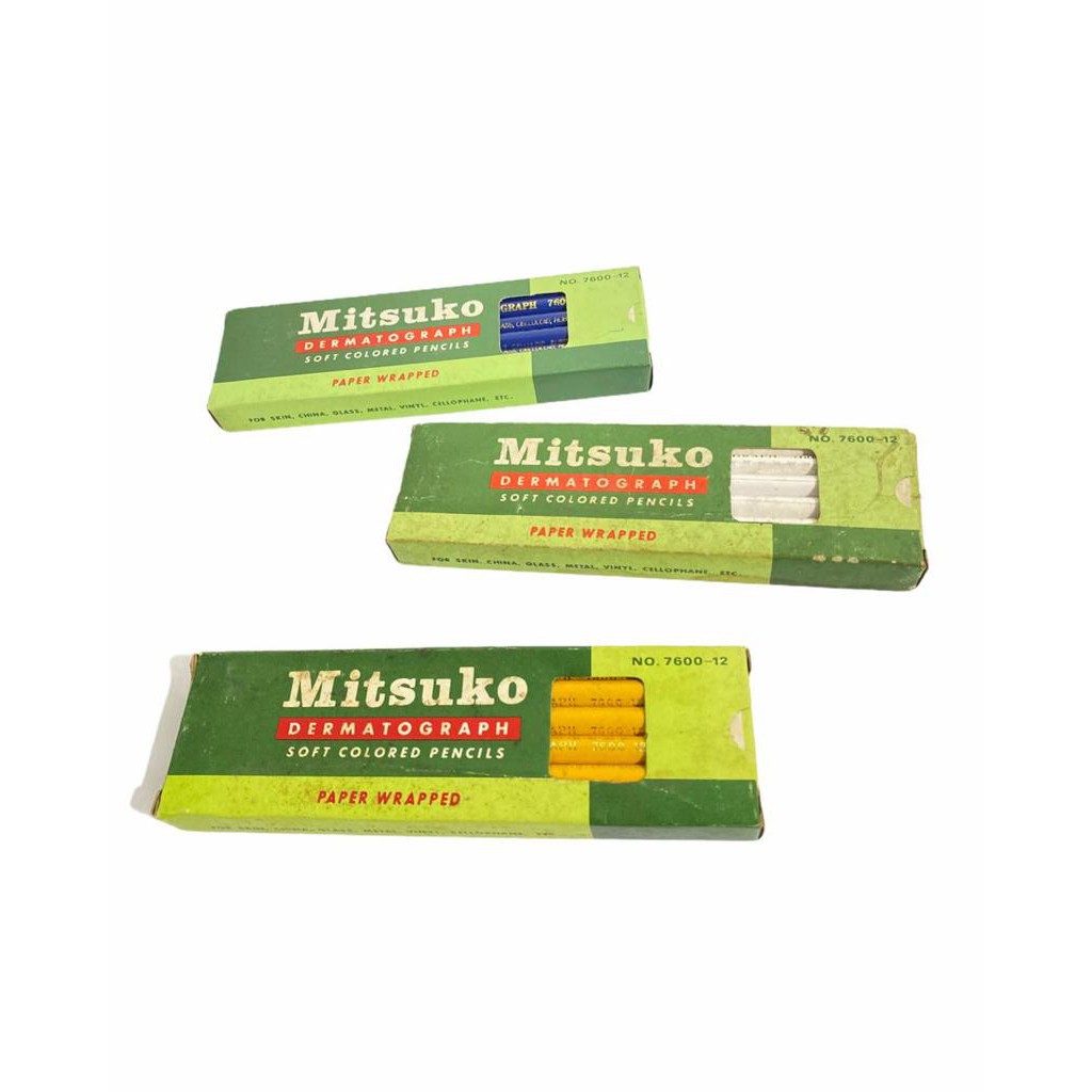 ( Ecer ) PENSIL KENKO MITSUKO DERMATOGRAPH - PENCIL JAHIT MERAH BIRU GLASS KACA